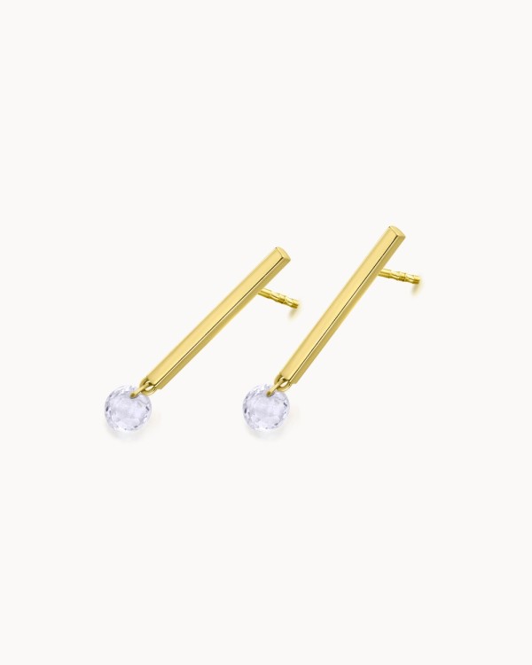 Boucles d'oreilles Eternature en or et topaze | LECARRE