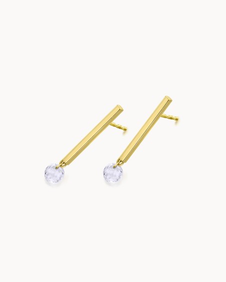 Boucles d'oreilles Eternature en or et topaze | LECARRE