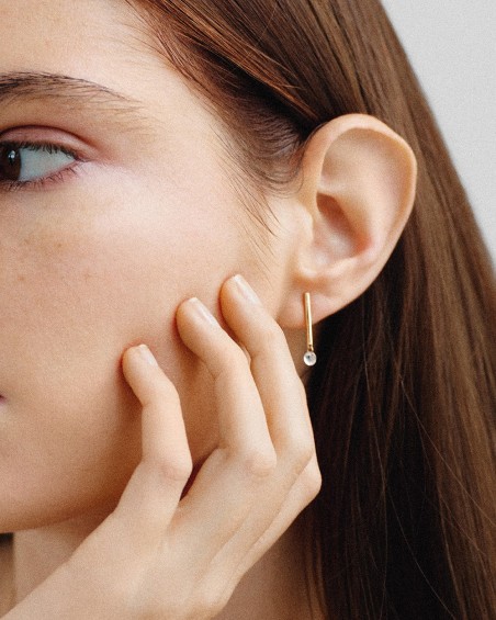 Boucles d'oreilles Eternature en or et topaze | LECARRE