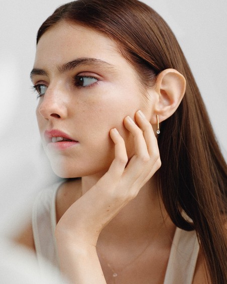 Boucles d'oreilles Eternature en or et topaze | LECARRE