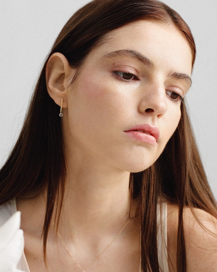 Boucles d'oreilles Eternature en or et topaze | LECARRE