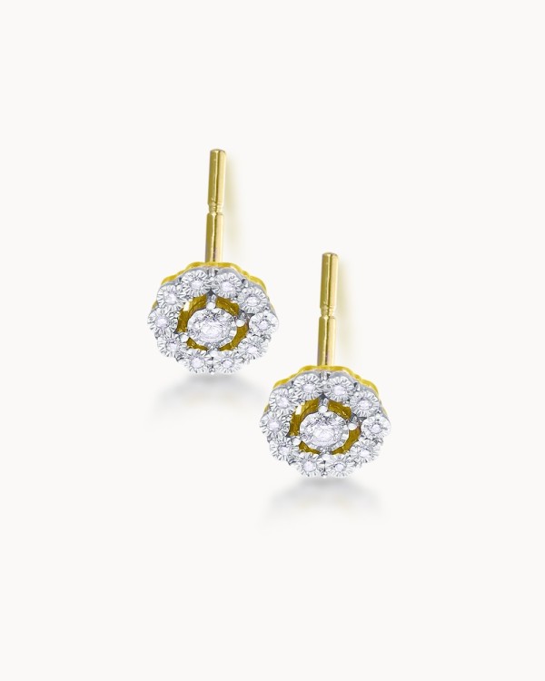 Pendientes Desire Oro Bicolor & Diamantes | LECARRE