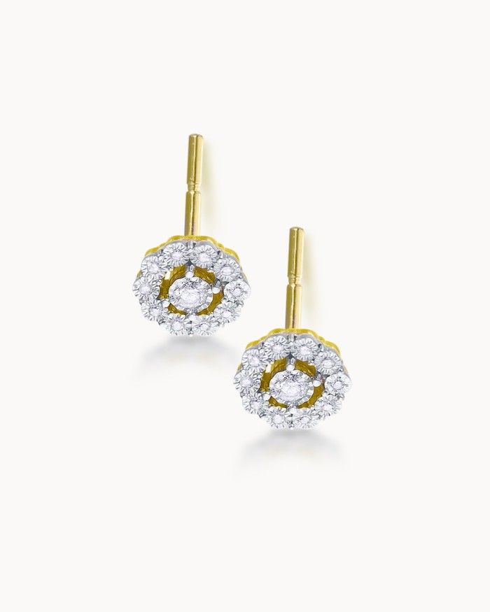 Pendientes Desire Oro Bicolor & Diamantes | LECARRE