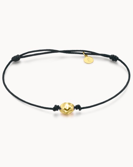 Guldnugget Makraméarmband Svart | LECARRÉ