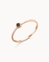 Solitaire Rose Gold Black Diamond | LECARRE