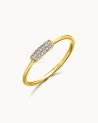 Rektangulær ring med diamant og gull | LECARRE
