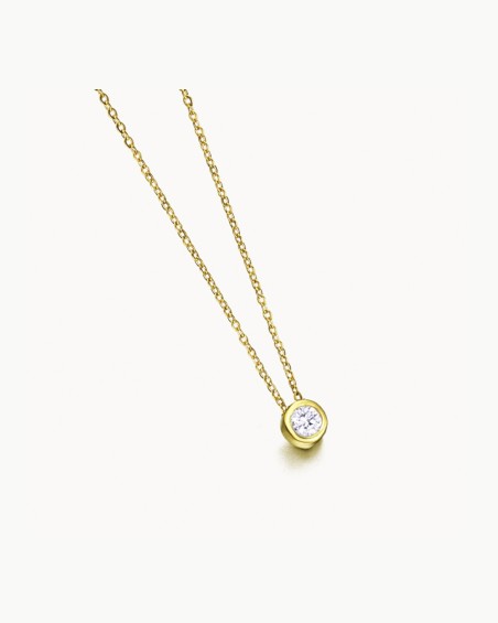 Kopie von Diamant mit Weißgoldkette Chaton | LECARRE