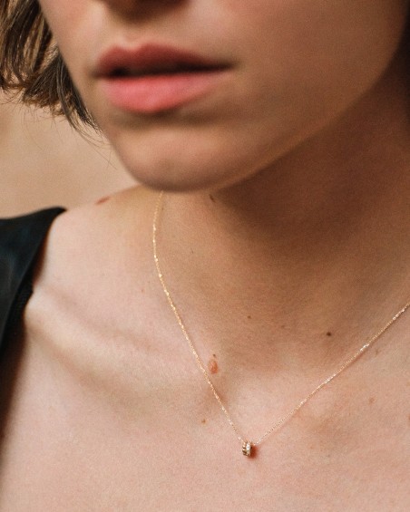 Mini Bubbles Gouden Diamanten Ketting | LECARRE