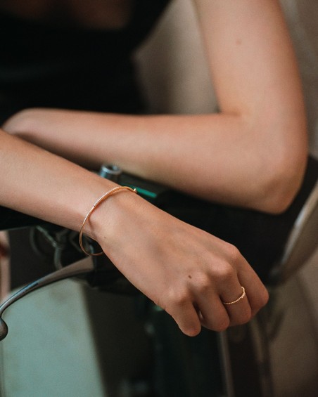 Bracciale rigido Riviere con diamanti | LECARRE