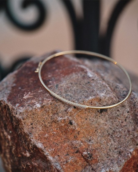 Bracciale rigido Riviere con diamanti | LECARRE