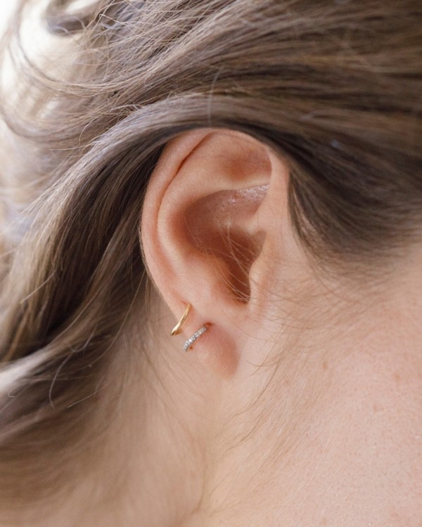 Gold and Diamond Spiral Earring | LECARRE 2