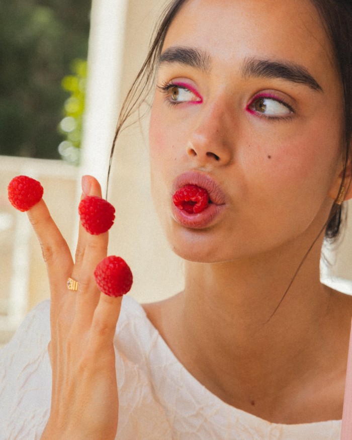 Ring Gluttony gallonado 18K gull hvit topas | LECARRÉ