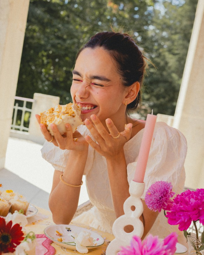 Bague Gluttony gallonado or 18K topaze blanche | LECARRE