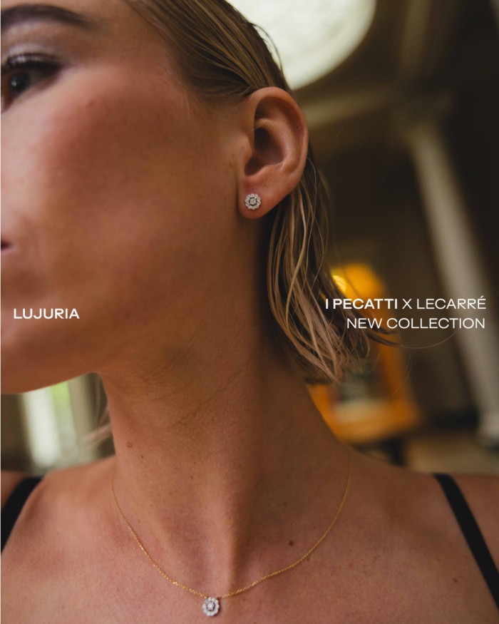 Pendientes Desire Oro Bicolor & Diamantes | LECARRE
