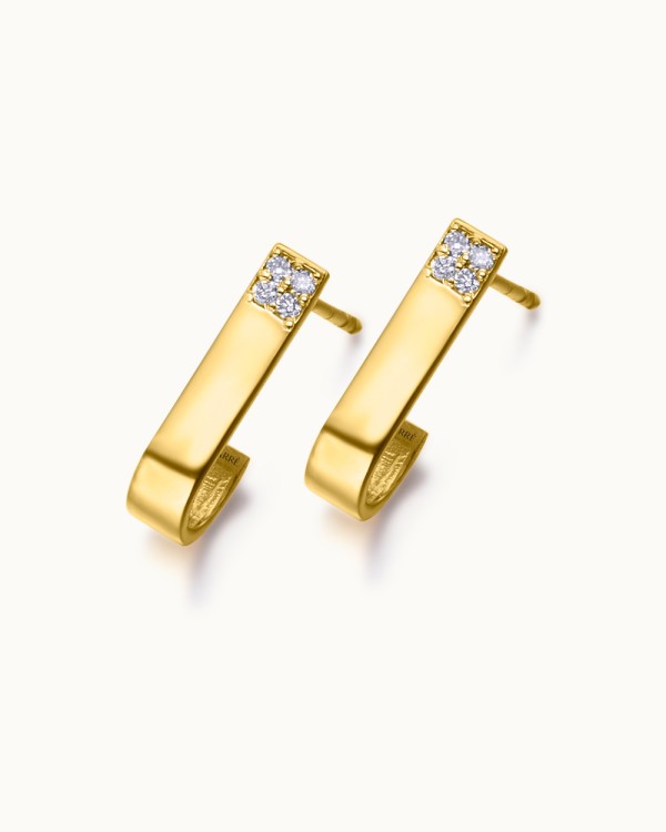 Boucles d'oreilles Greed or 18K diamants | LECARRE