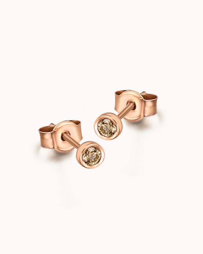 Ohrringe aus Roségold und braunen Diamanten | LECARRE