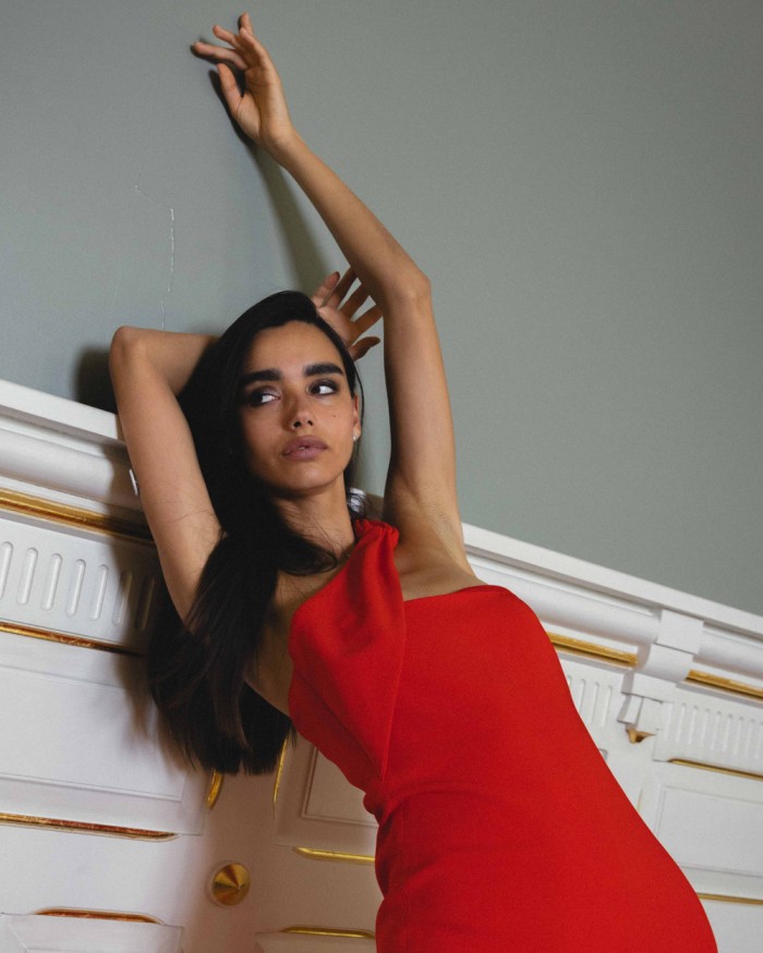 Naszyjnik Vanity bicolor złoto 18K białym topazem diamentami | LECARRÉ