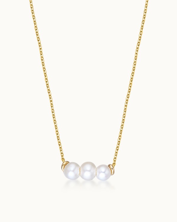 Collana Envy tres perlas oro 18K perla cultivada | LECARRE