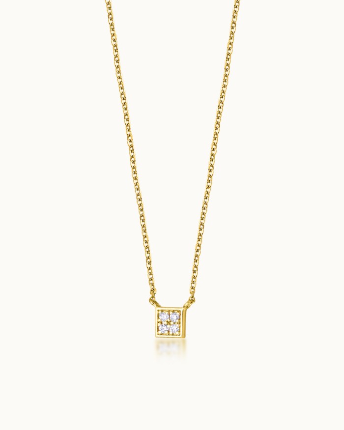 Ketting Greed un cuadrado 18K goud diamanten | LECARRÉ