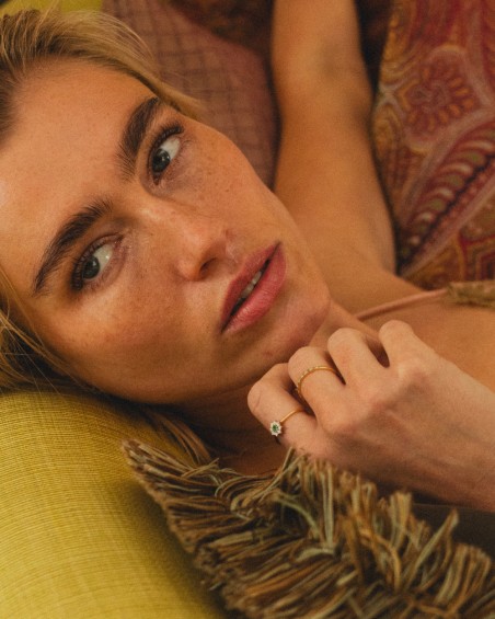 Ring Sloth roseta 18K Gold Saphir Diamanten | LECARRE