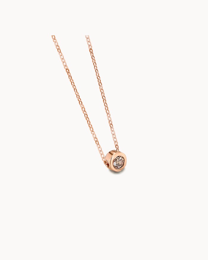 Brauner Diamant + Roségoldkette | LECARRE