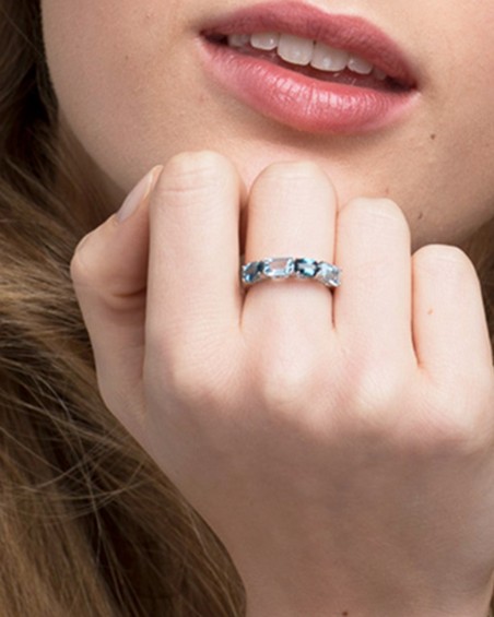 Ring With Topazes In Two Tones | LECARRE
