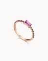 Ring med rosa ametist och bruna diamanter | LECARRE