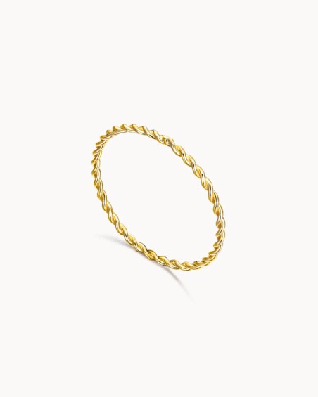 Χρυσό σπιράλ δαχτυλίδι | LECARRE