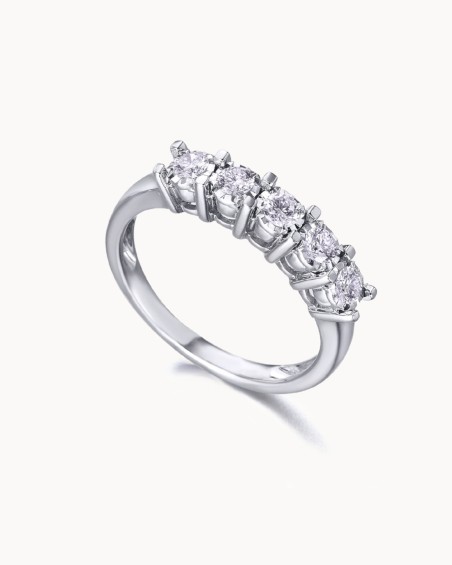 Vijfdelige diamanten ring | LECARRE