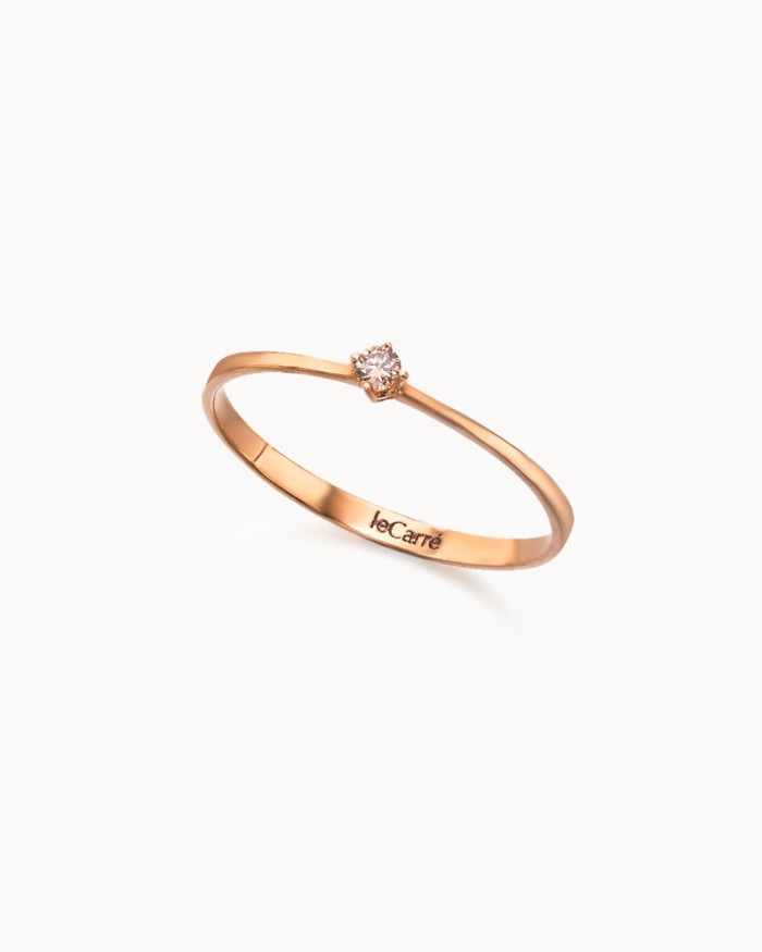 Diamantring aus Roségold | LECARRE