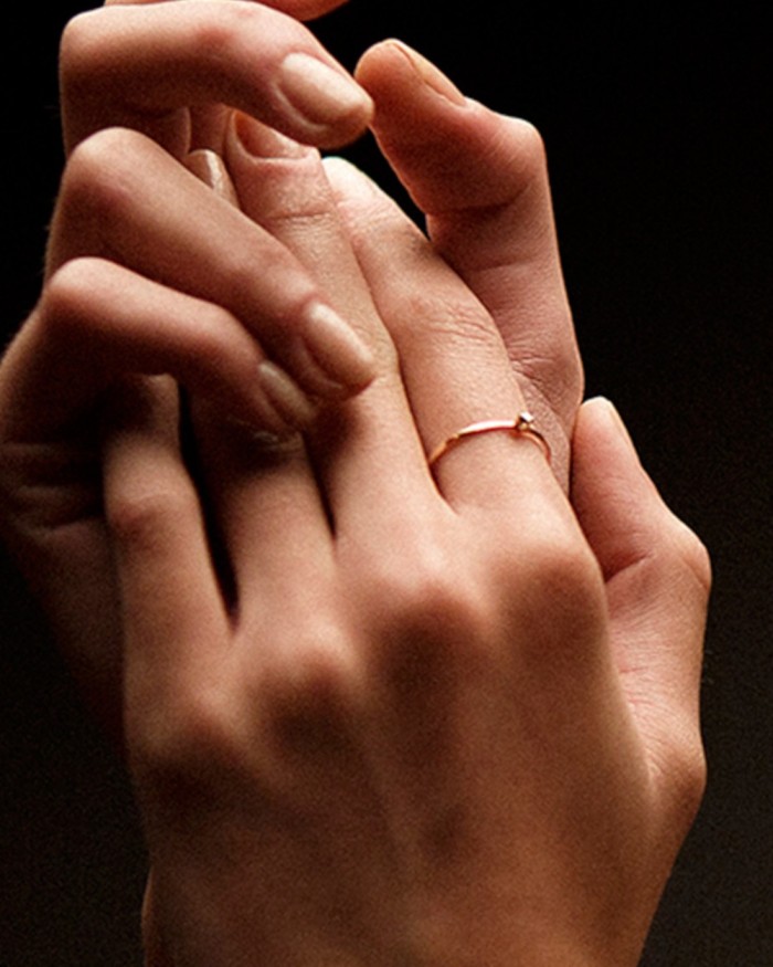 Diamantring i roséguld | LECARRE