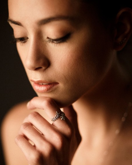 Bague feuille en or et diamants | LECARRE
