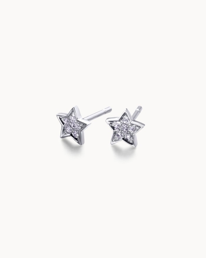 Cercei Stea Aur Diamante | LECARRE