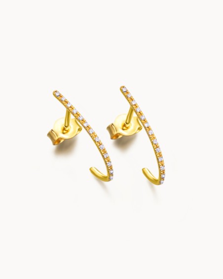 Lange Creolen aus Gold und Diamanten | LECARRE