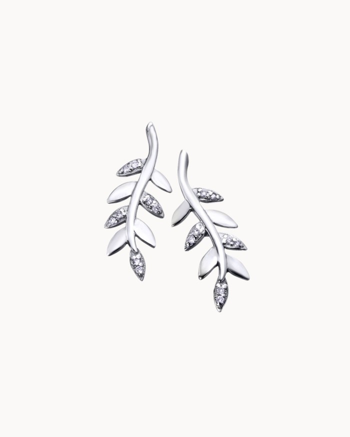 Oorbellen met bladgoud en diamanten | LECARRE