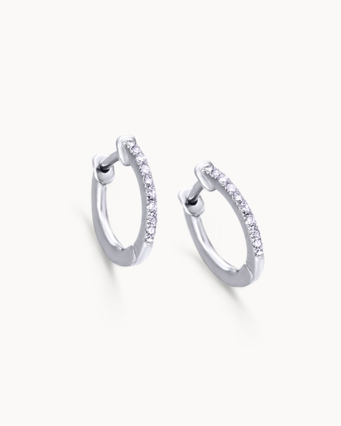 Oorbellen van witgoud met diamanten | LECARRE