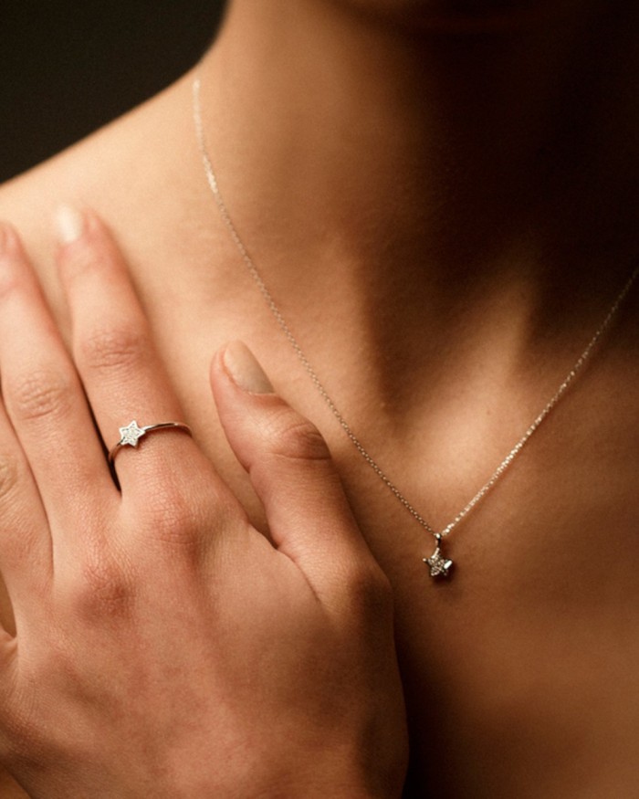 Gouden en diamanten sterhanger | LECARRE