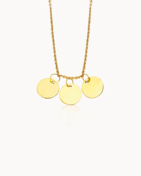 Ketting + drie initialenbedeltjes (6 mm) | LECARRE