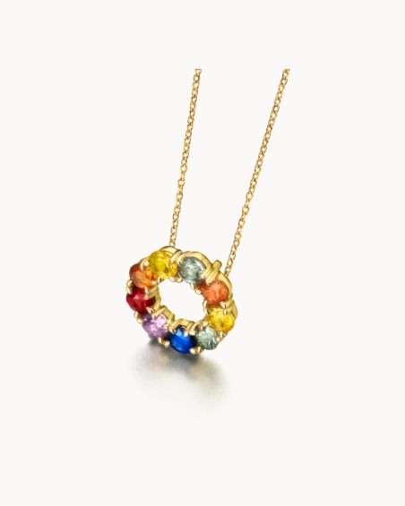Goldkette mit farbigen Saphiren | LECARRE