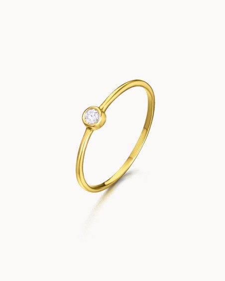 Inel Solitaire din Aur cu Diamant | LECARRE