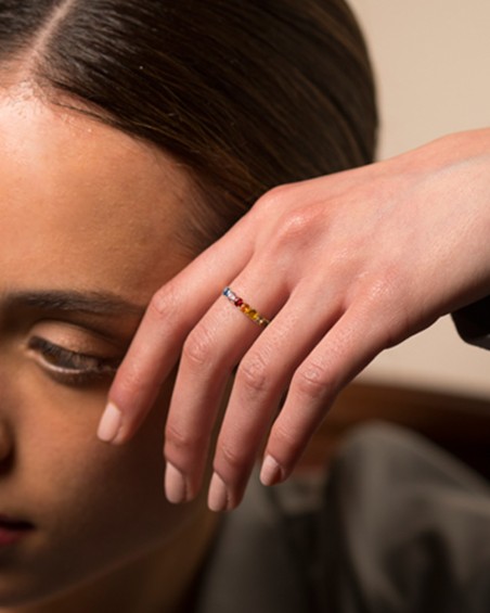 Gold Ring With Colored Sapphires | LECARRE