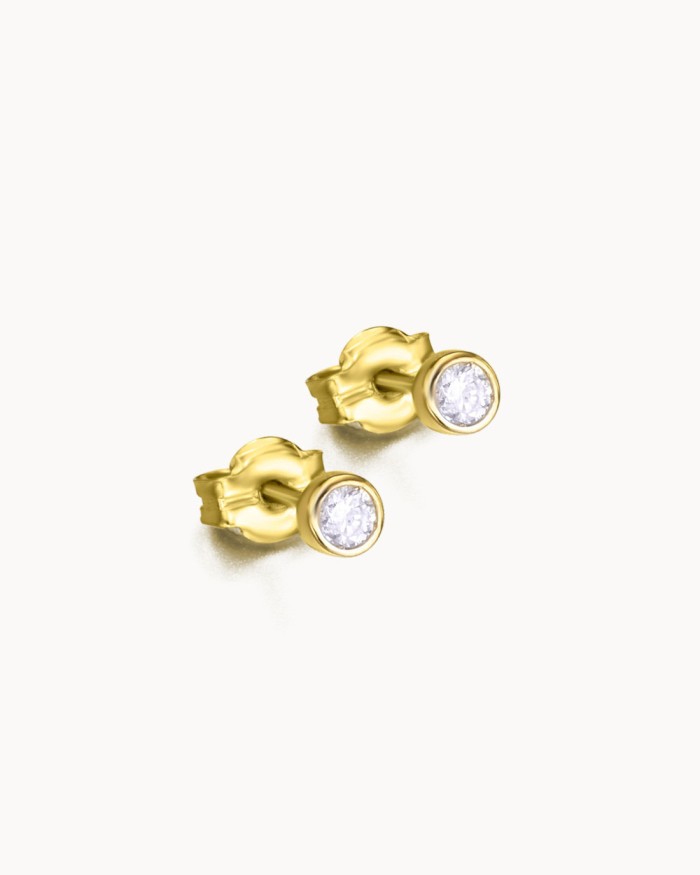 Diamanten oorbellen in goud | LECARRE