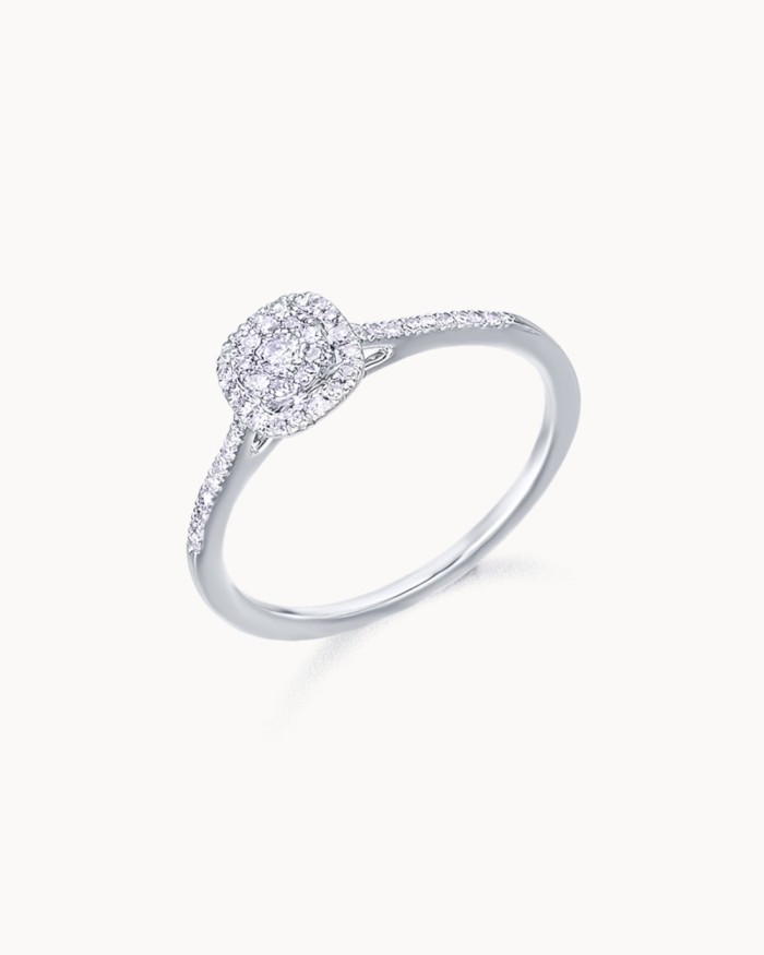 Destiny Rosette Ring aus Weißgold und Diamanten | LECARRE