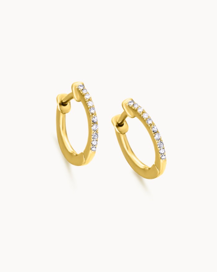 Goldene Ohrringe mit Diamanten | LECARRE