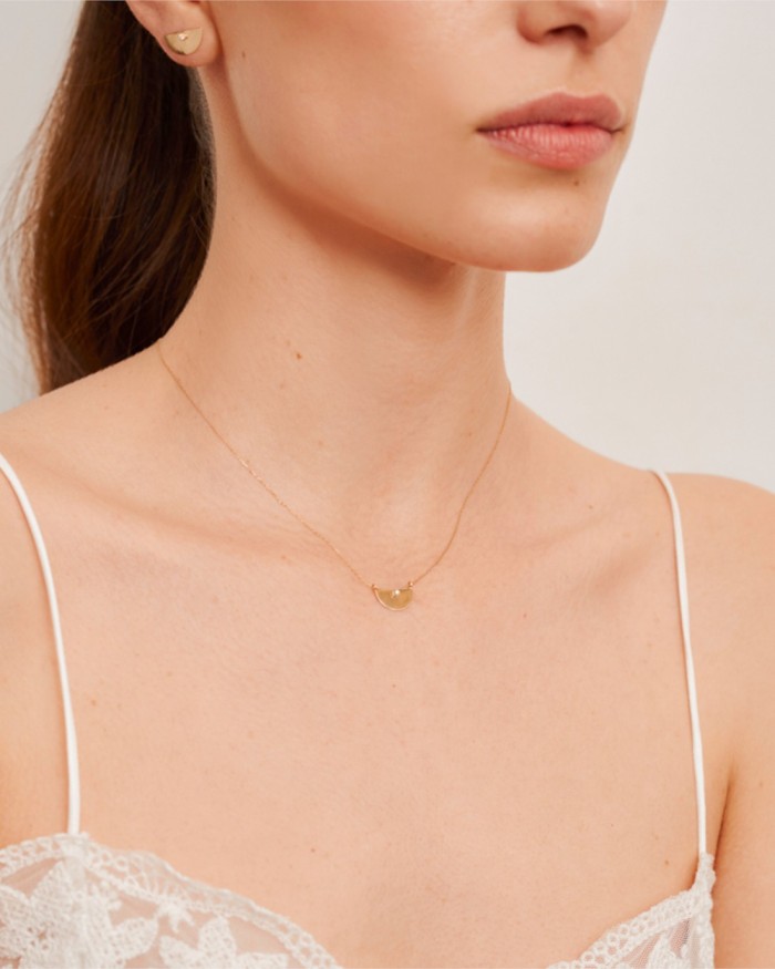 Diamantenes Fächerchoker in Gold | LECARRE