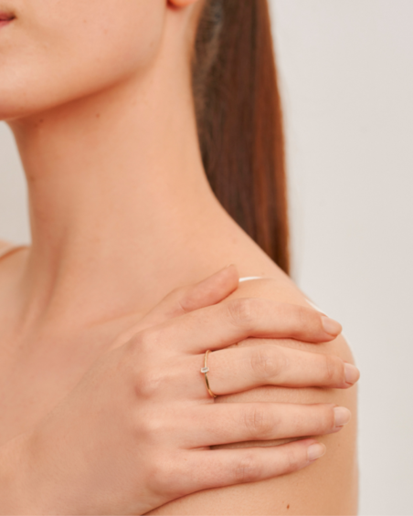 Ring mit Baguette-Diamanten in Gelbgold | LECARRE