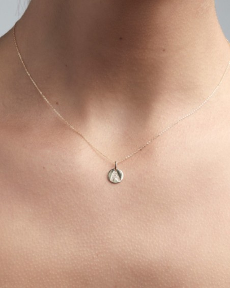 Lanț + Insignă (9mm) Diamante Inițiale | LECARRE