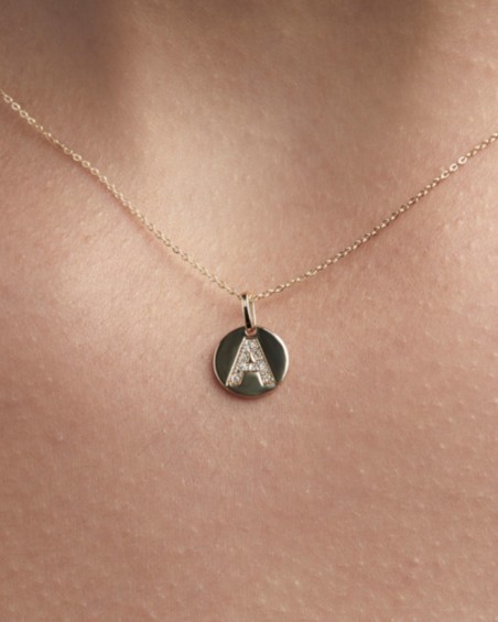 Chain + Badge (9mm) Initial Diamonds | LECARRE