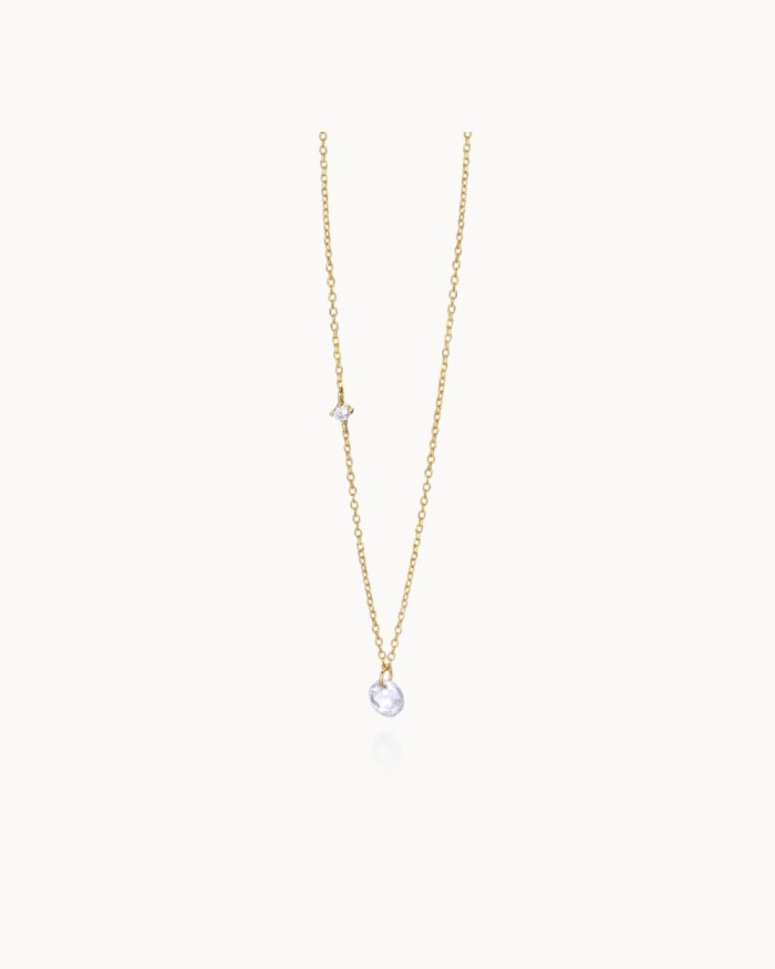 18k gouden ketting met open topaas | LECARRE