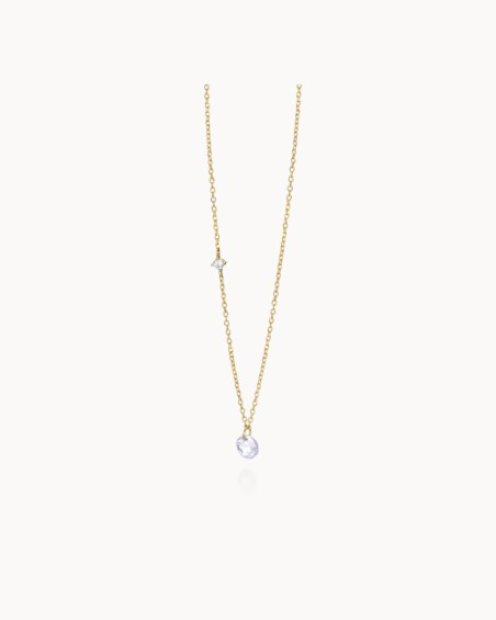 18-karätige Goldkette mit offenem Topas | LECARRE